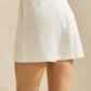 Off White Floral Textured Cotton Shorts - Purpose + Passion Boutique