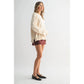 Off - White Studded Drop Shoulder Sweater - Purpose + Passion Boutique