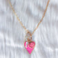 Oh Happy Day Necklace - Heart Smiley Face Chill Pill Clasp - Purpose + Passion Boutique