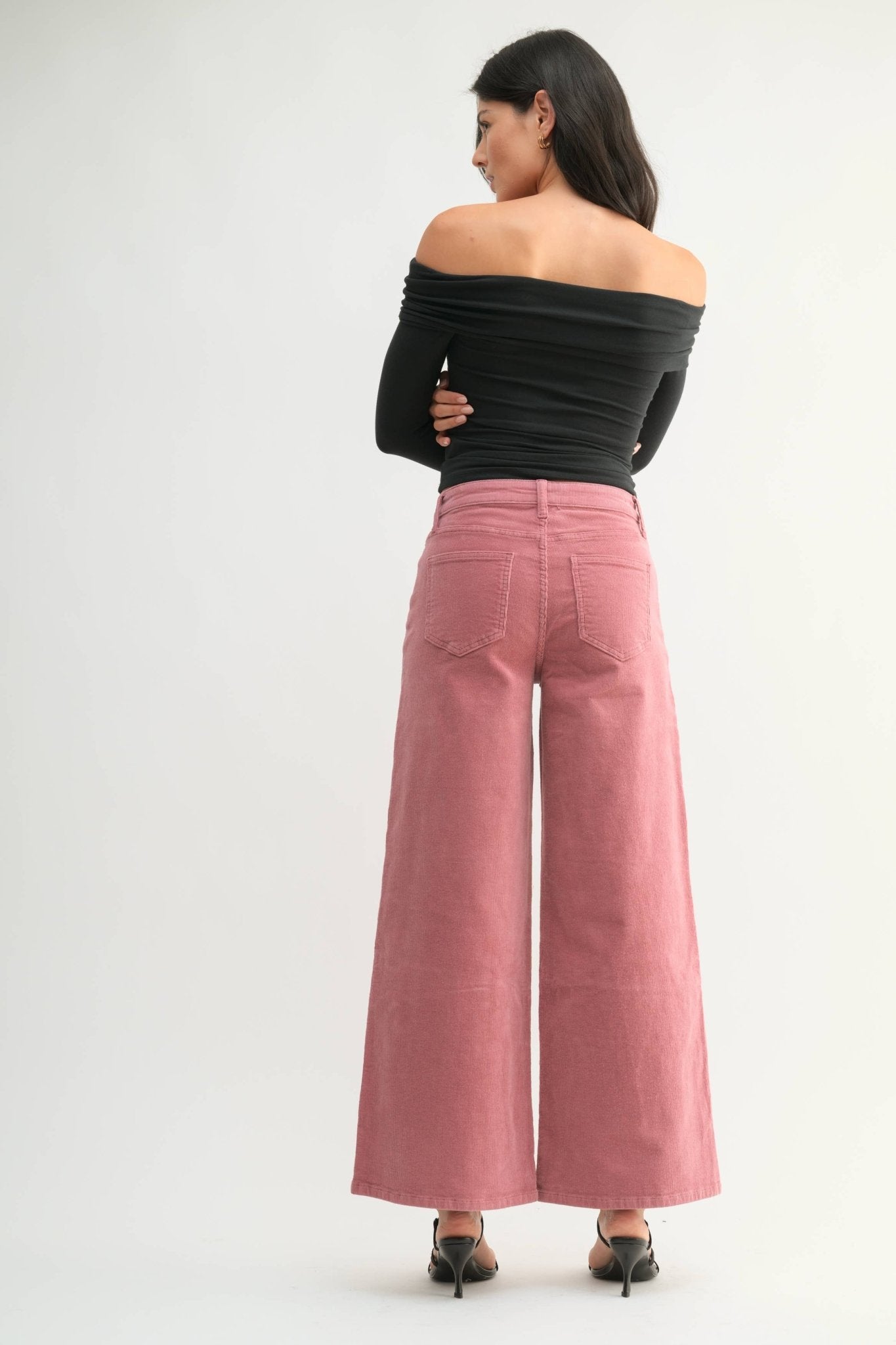 Oh So Pink Wide Leg Corduroy Jeans - Purpose + Passion Boutique