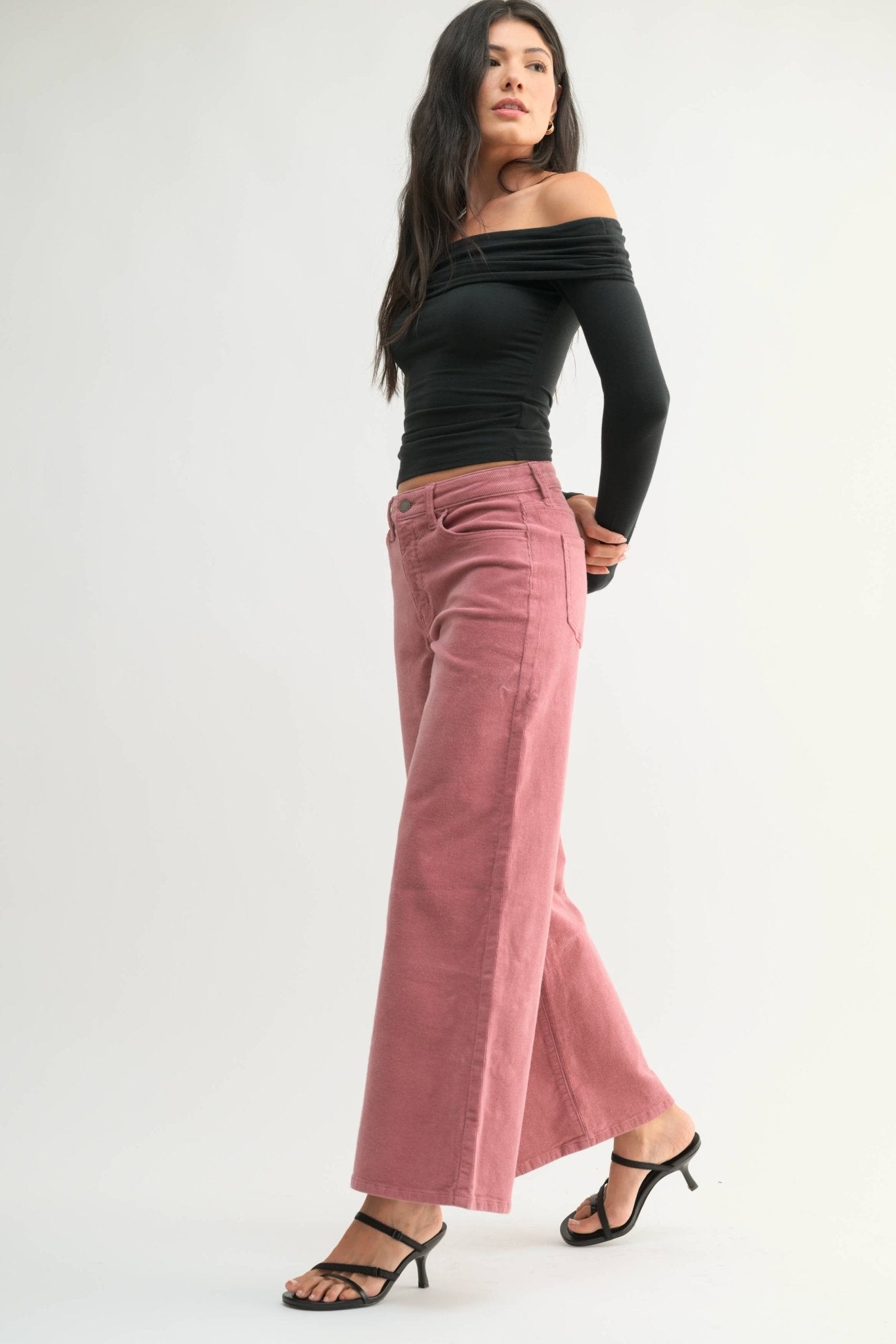 Oh So Pink Wide Leg Corduroy Jeans - Purpose + Passion Boutique