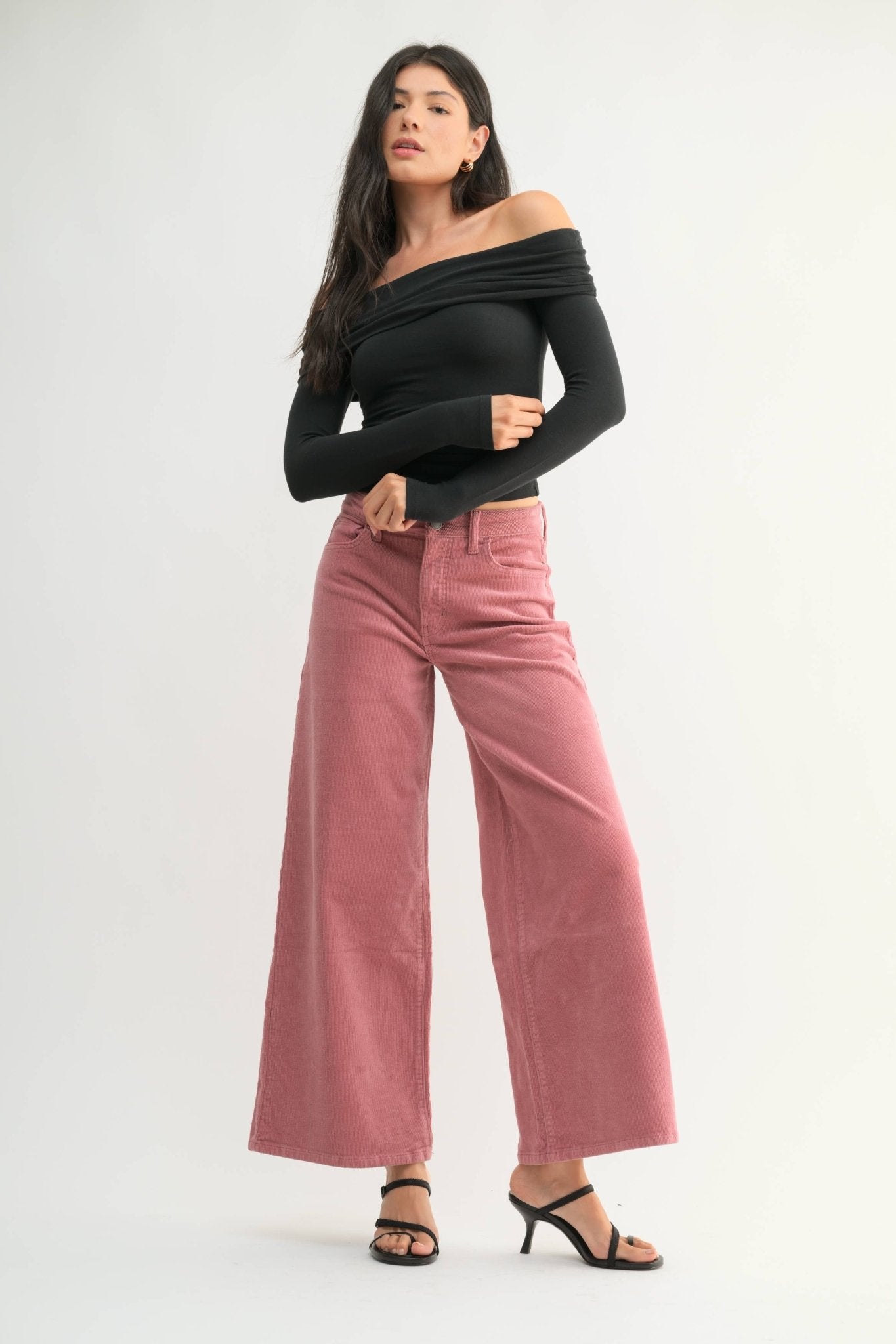 Oh So Pink Wide Leg Corduroy Jeans - Purpose + Passion Boutique