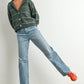 Olive Button - Up Striped Collared Long Sleeve Top - Purpose + Passion Boutique