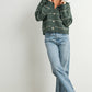 Olive Button - Up Striped Collared Long Sleeve Top - Purpose + Passion Boutique