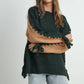 Olive Crew Neck Long Sleeve Pullover Sweater - Purpose + Passion Boutique