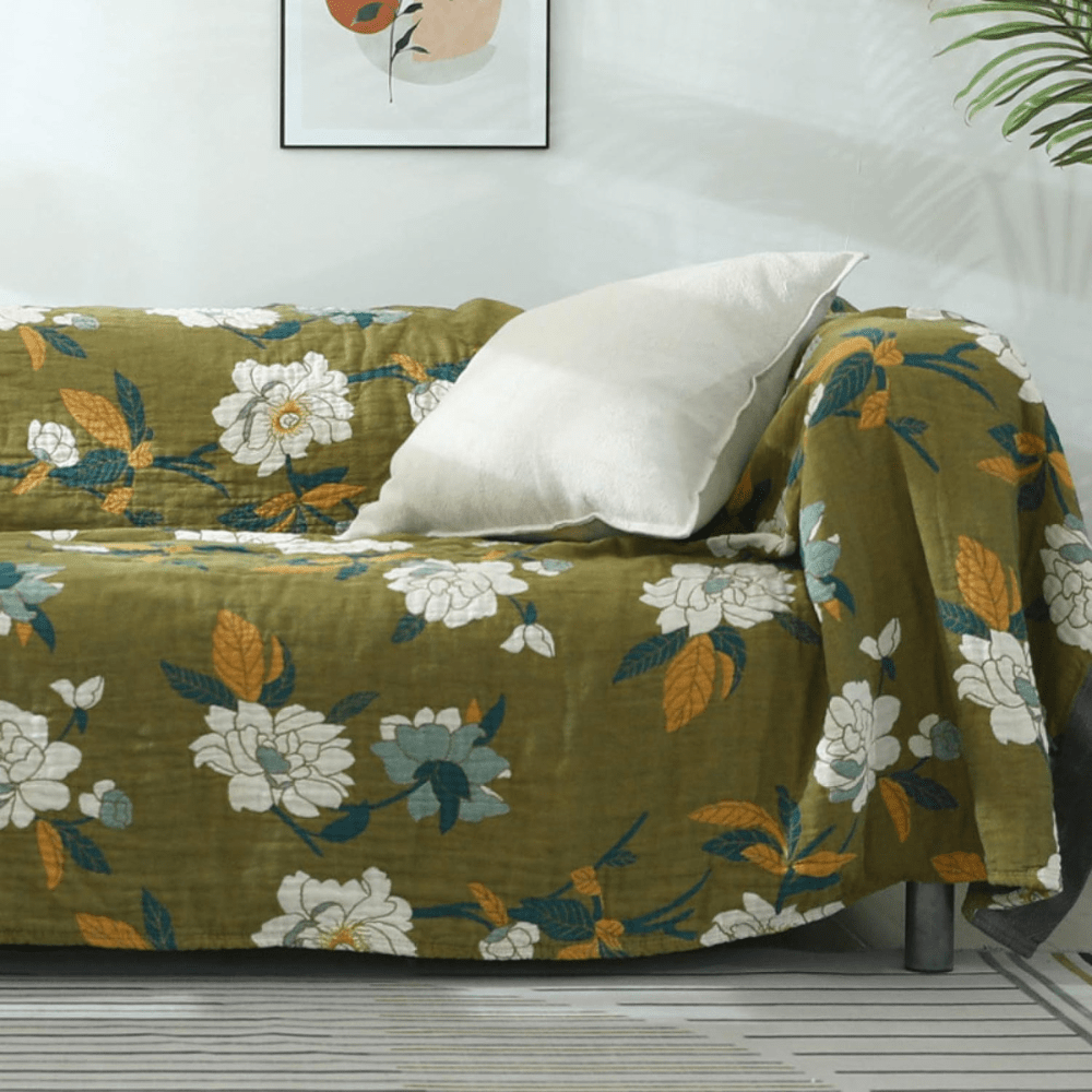 Olive Flower Quilt - Purpose + Passion Boutique