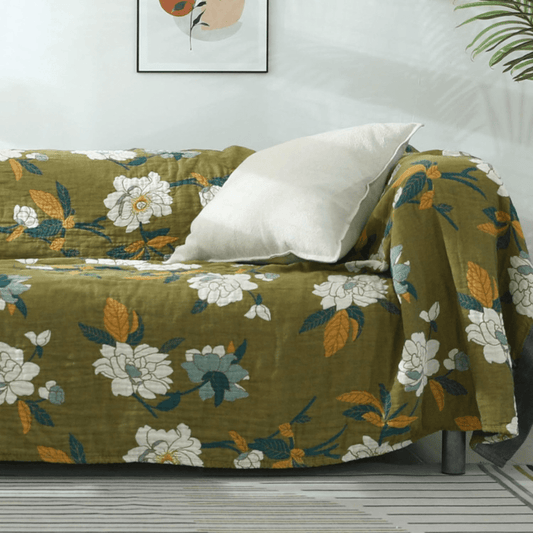 Olive Flower Quilt - Purpose + Passion Boutique