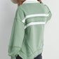 Olive + Ivory Collared Pullover Sweatshirt - Purpose + Passion Boutique