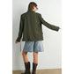 Olive Lapel Collared Long Sleeve Blazer - Purpose + Passion Boutique