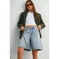 Olive Lapel Collared Long Sleeve Blazer - Purpose + Passion Boutique