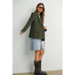 Olive Lapel Collared Long Sleeve Blazer - Purpose + Passion Boutique