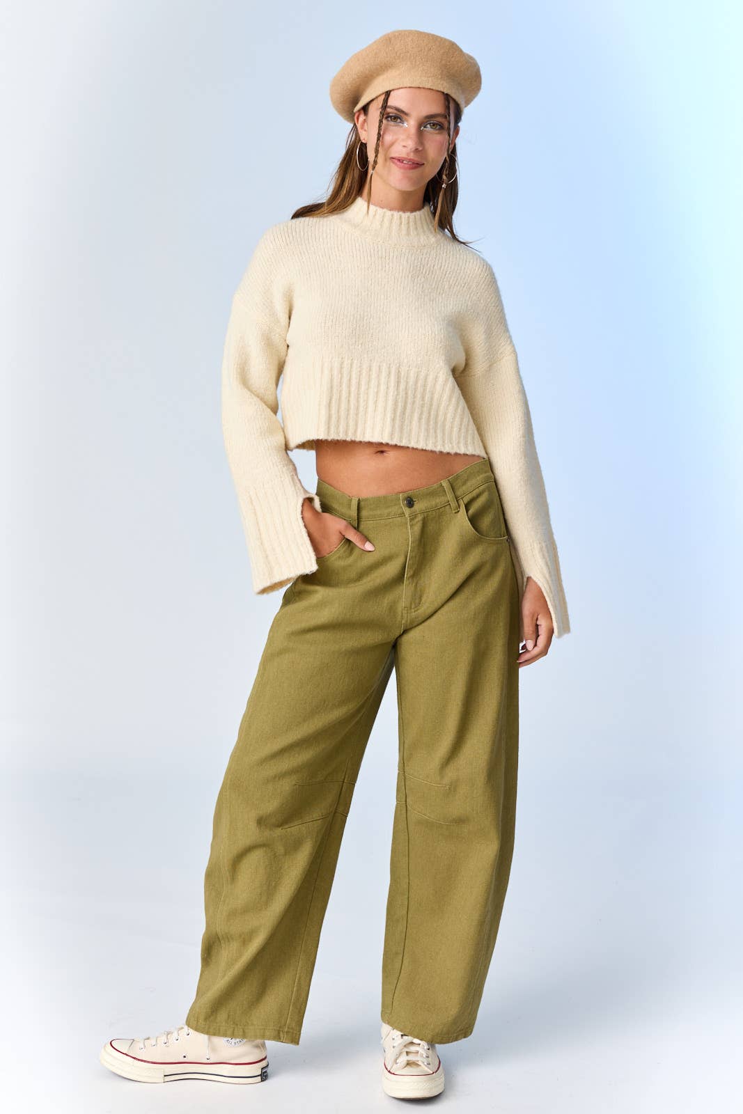 Olive Nora Barrel Pants - Purpose + Passion Boutique