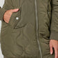 Olive Quilted Long Bomber Jacket - Purpose + Passion Boutique