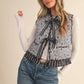 Olive Quilted Ruffle Trim Vest - Purpose + Passion Boutique