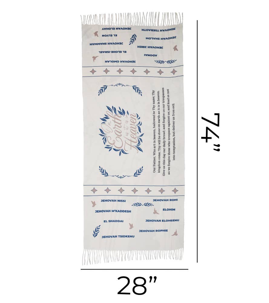 "On Earth as it is in Heaven" Shawl Fashion Prayer - Purpose + Passion Boutique