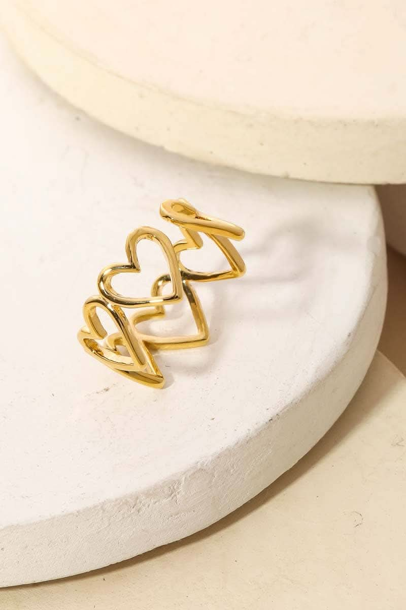 Open Heart Shape Ring - Purpose + Passion Boutique