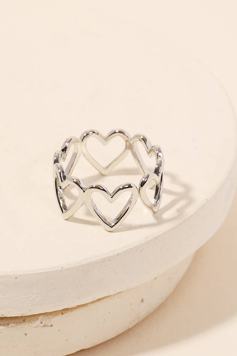 Open Heart Shape Ring - Purpose + Passion Boutique