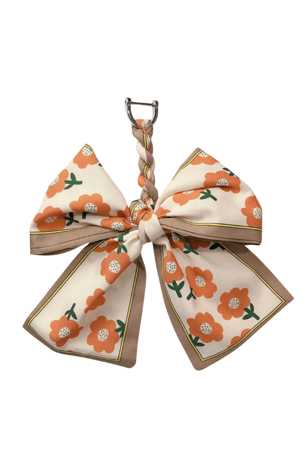 Orange Scarf Bow Purse Charm - Purpose + Passion Boutique
