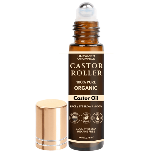 Organic Cold Pressed Castor Oil Roller | 10 ml Glass Bottle - Purpose + Passion Boutique