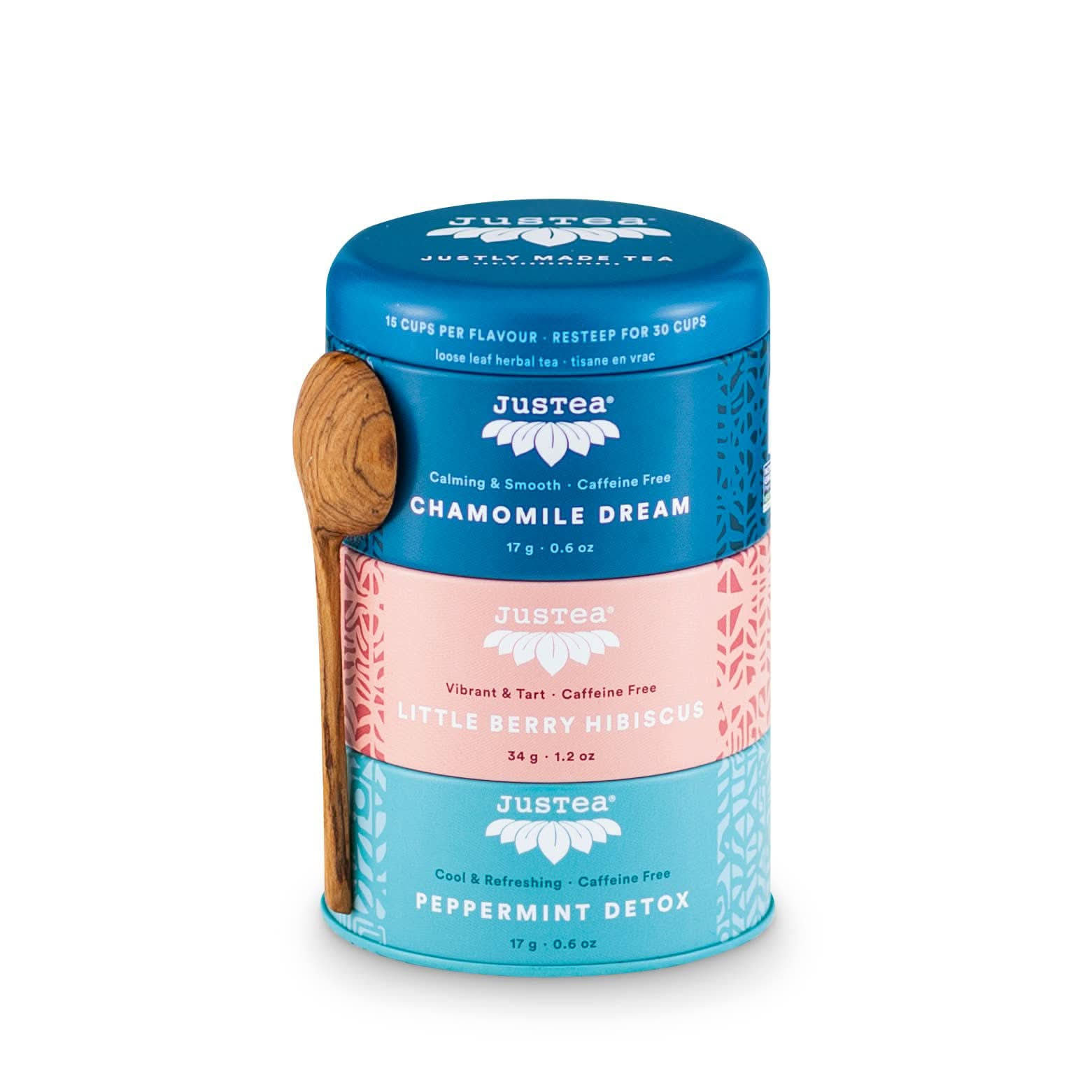 Organic, Fair - Trade Herbal Tea Trio Tin & Spoon - Purpose + Passion Boutique