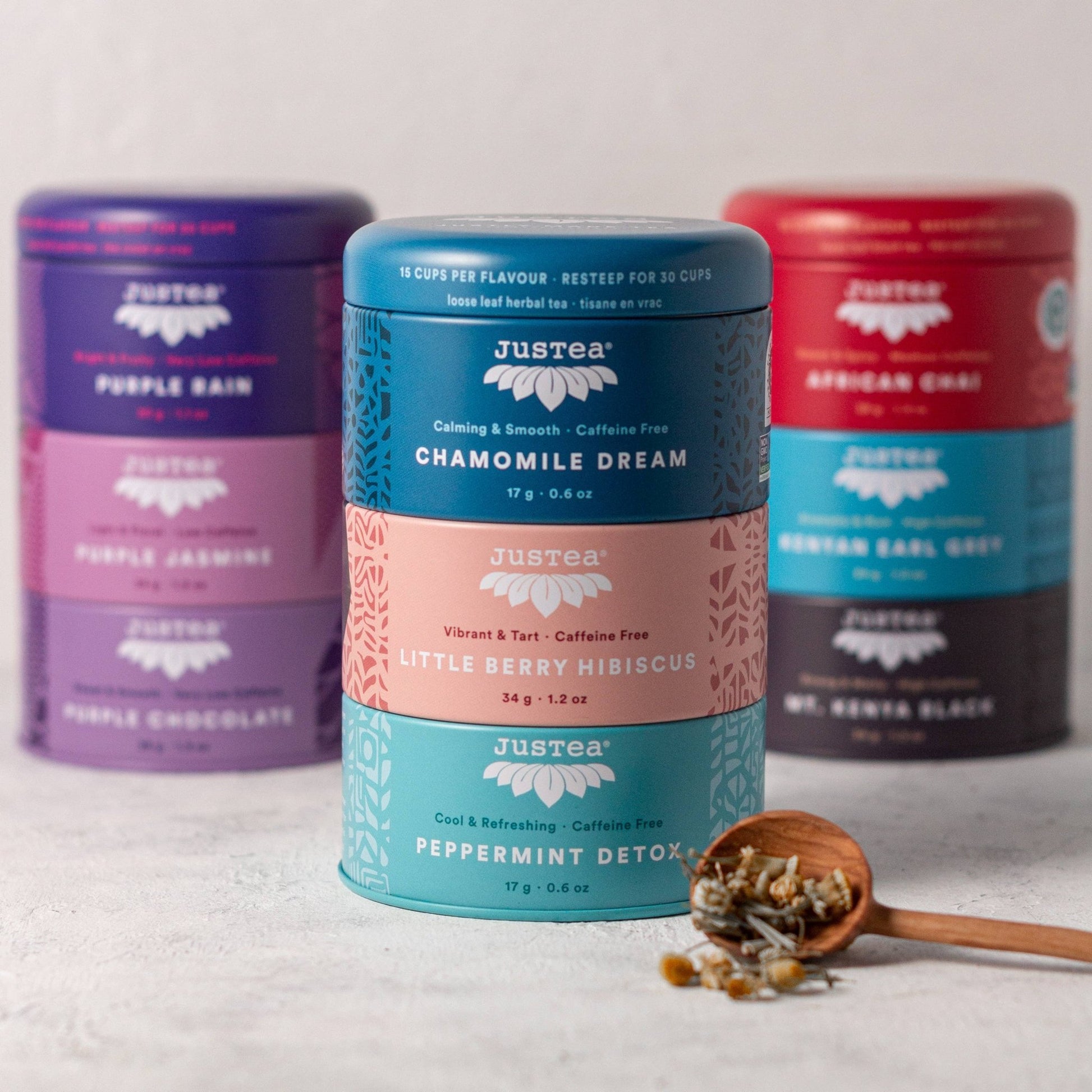 Organic, Fair - Trade Herbal Tea Trio Tin & Spoon - Purpose + Passion Boutique