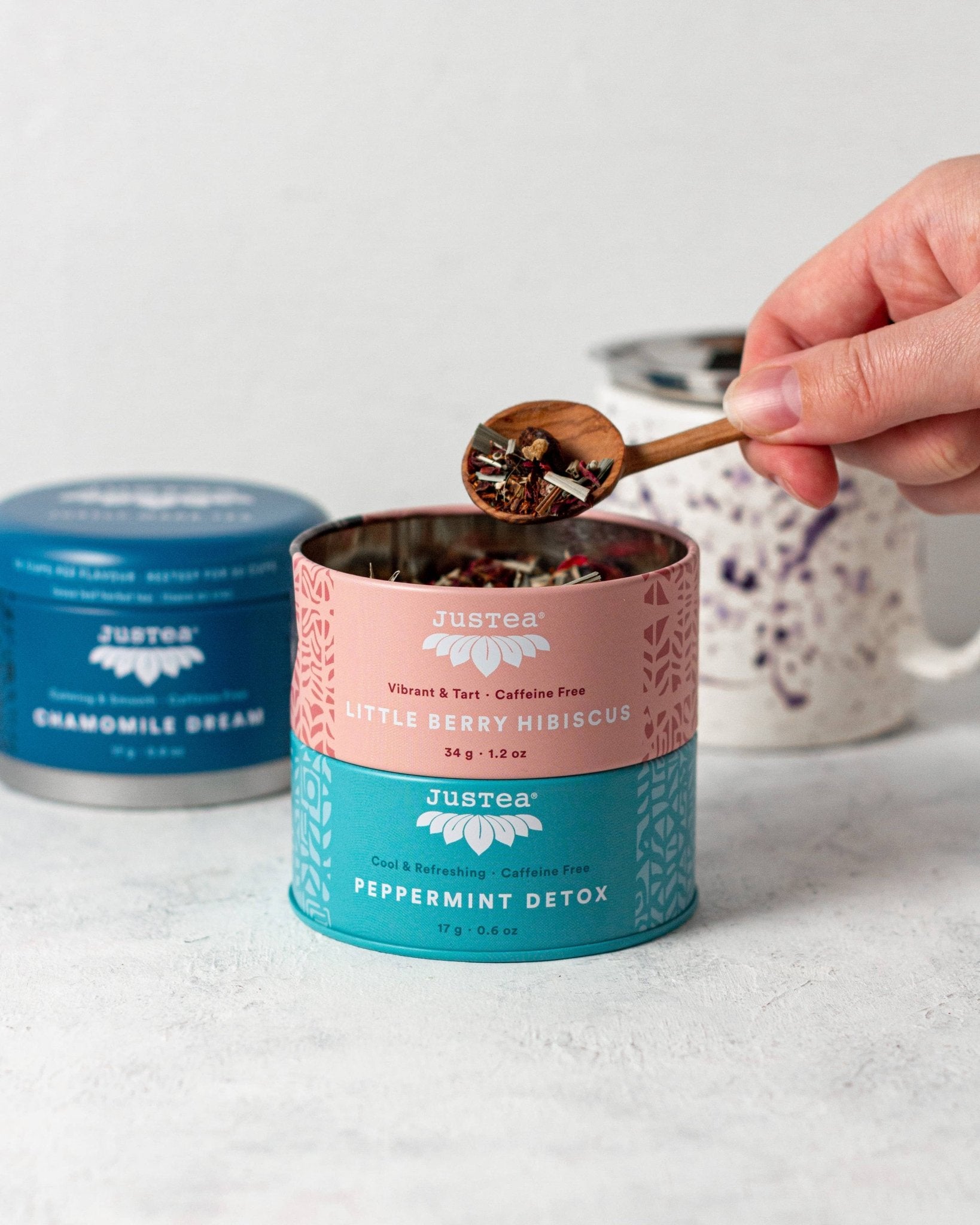 Organic, Fair - Trade Herbal Tea Trio Tin & Spoon - Purpose + Passion Boutique