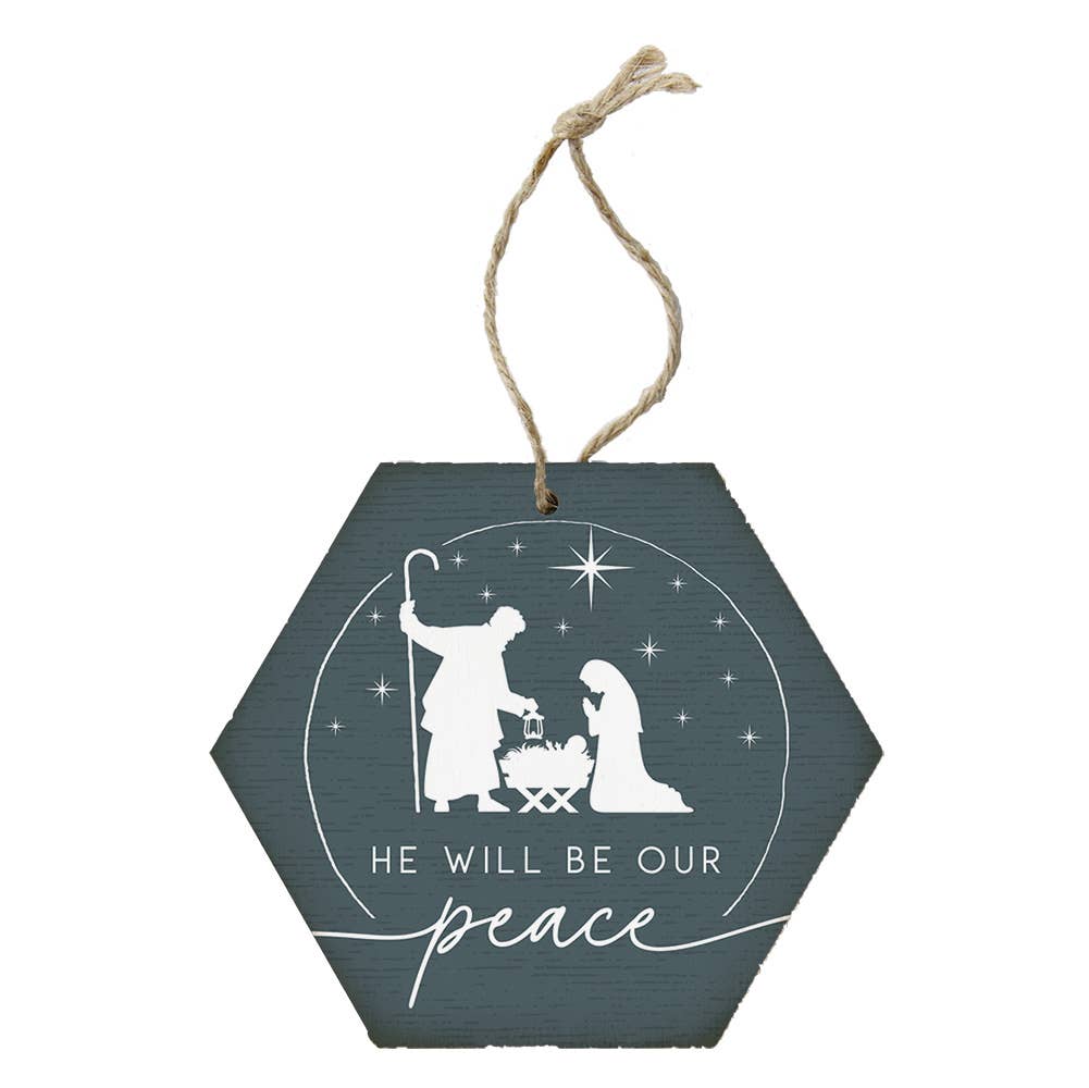 Our Peace Nativity Honeycomb Ornament - Purpose + Passion Boutique