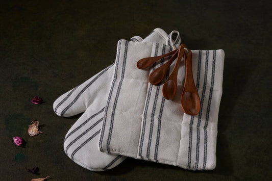 Oven Mitt, Pot Holder & Mini Wooden Spoons Baking Gift Set - Purpose + Passion Boutique