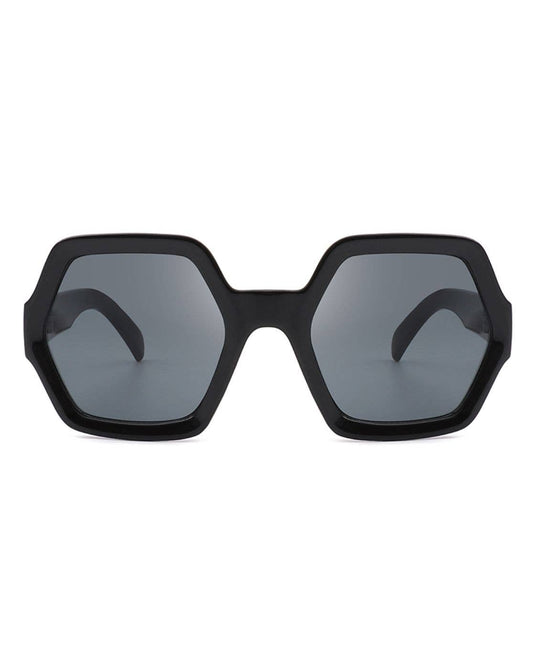 Oversize Geometric Hexagonal Sunglasses - Purpose + Passion Boutique