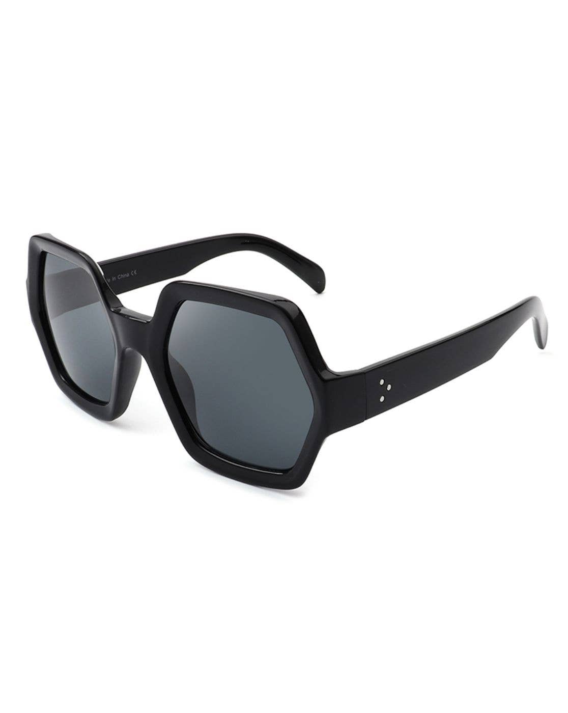 Oversize Geometric Hexagonal Sunglasses - Purpose + Passion Boutique