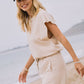 Oyster French Terry Muscle Tank And Sweat Pants Set - Purpose + Passion Boutique