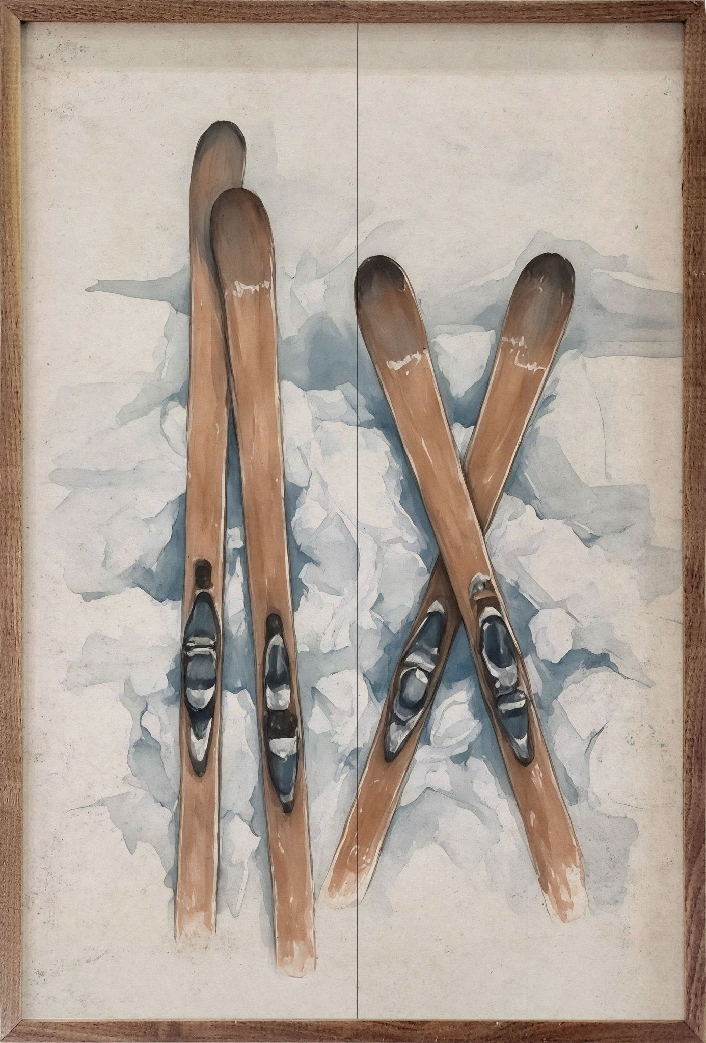 Pair of Skis in the Snow 5x8 - Purpose + Passion Boutique