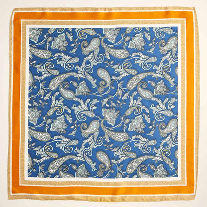 Paisley Floral Printed Square Silky Satin Scarf - Purpose + Passion Boutique