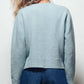 Pastel Blue Lace Trim Wool Blend Cardigan - Purpose + Passion Boutique