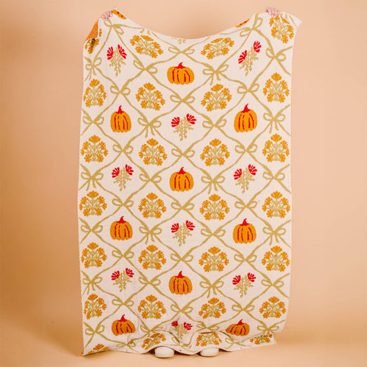 Patchwork Pumpkins Cozy Dreams Luxe Blanket - Purpose + Passion Boutique