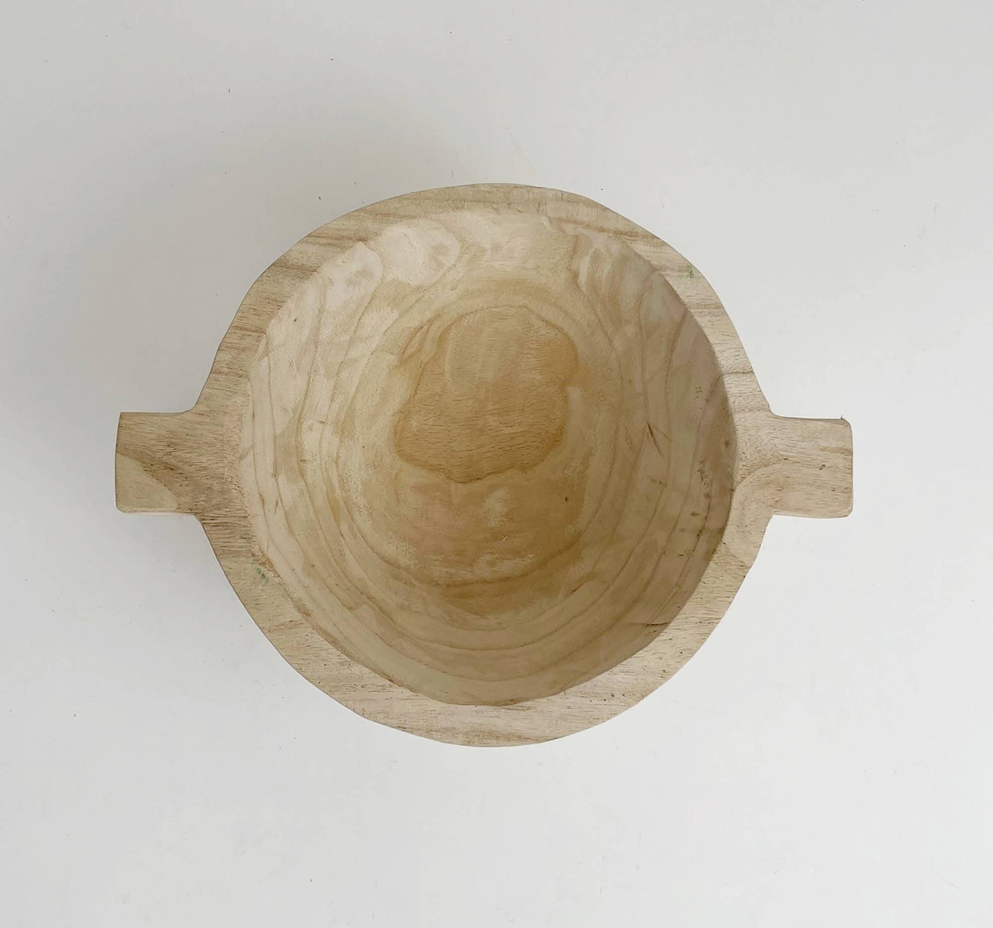 Paulownia Wood Round Bowl with Wood Handles - Purpose + Passion Boutique