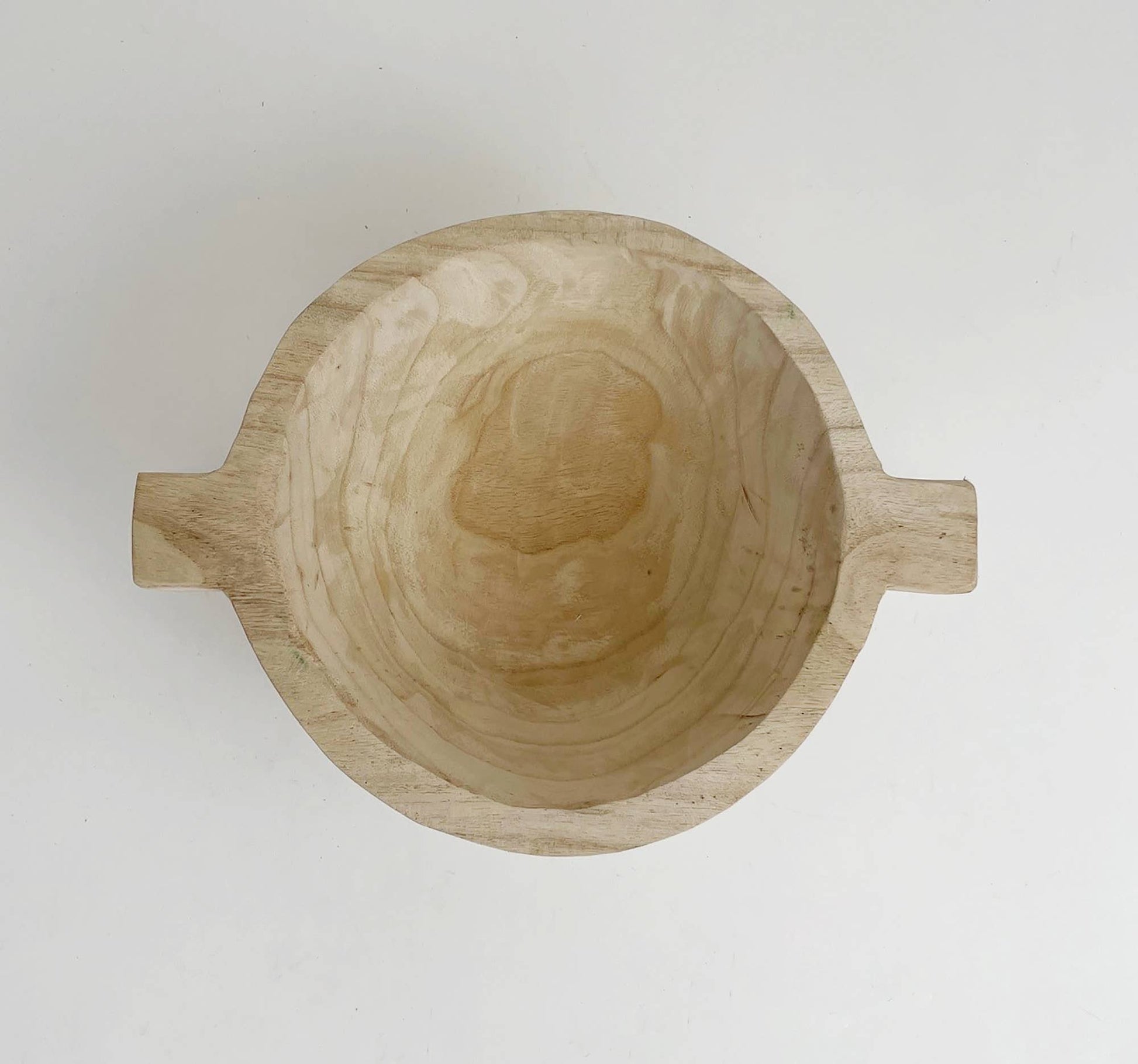 Paulownia Wood Round Bowl with Wood Handles - Purpose + Passion Boutique