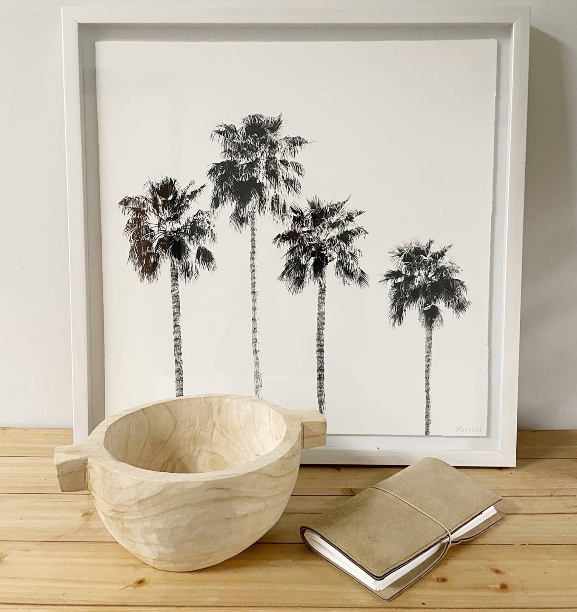 Paulownia Wood Round Bowl with Wood Handles - Purpose + Passion Boutique