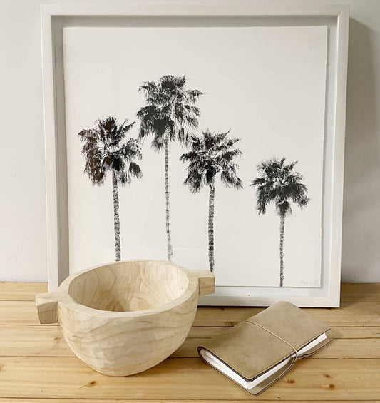 Paulownia Wood Round Bowl with Wood Handles - Purpose + Passion Boutique