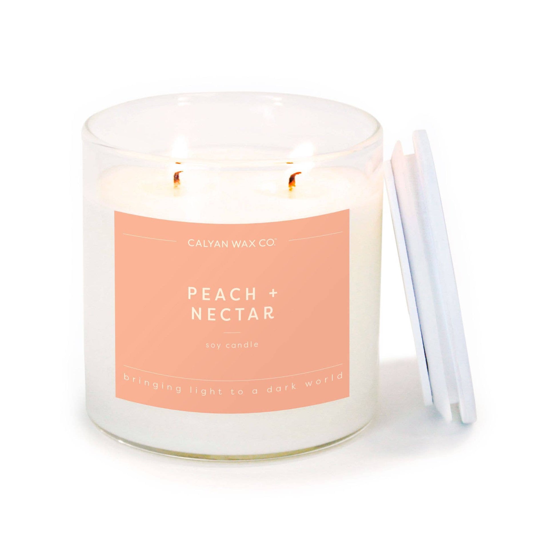 Peach + Nectar Glass Tumbler Soy Candle - Purpose + Passion Boutique
