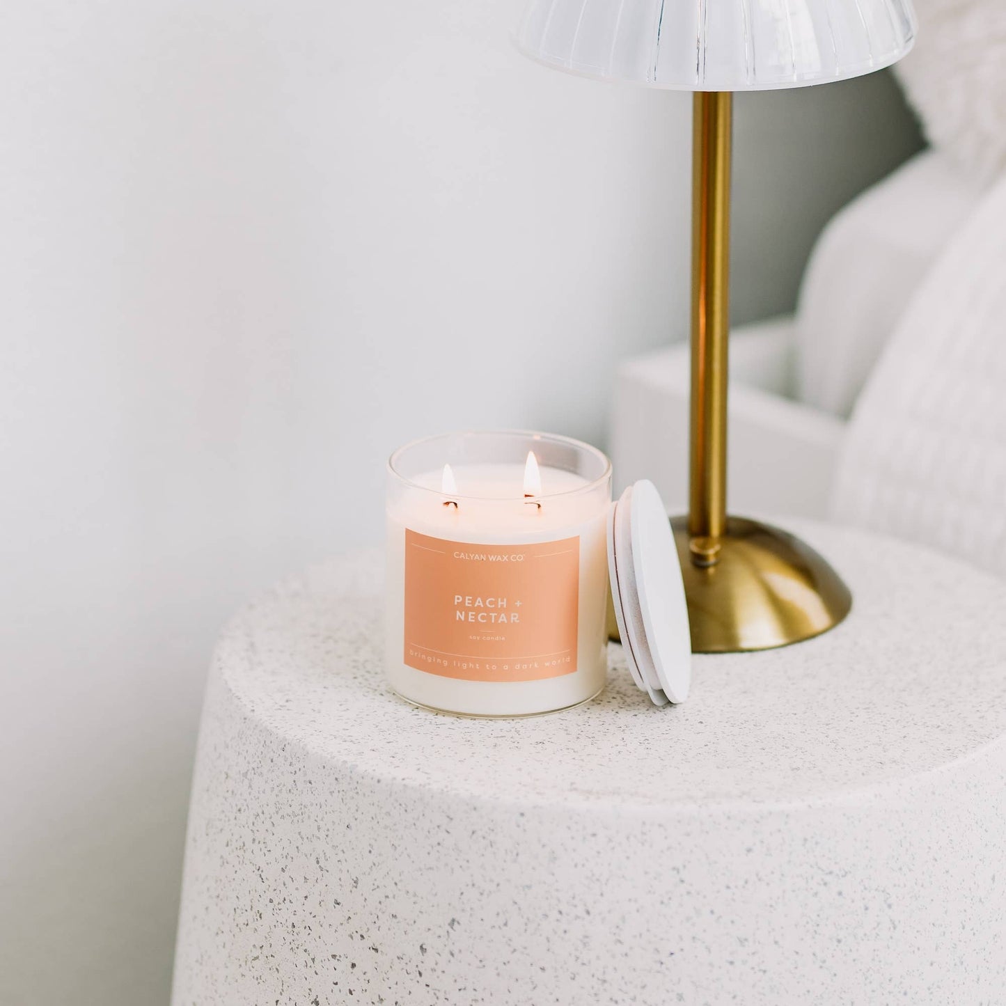 Peach + Nectar Glass Tumbler Soy Candle - Purpose + Passion Boutique