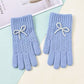 Pearl Bow Knit Gloves - Purpose + Passion Boutique