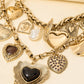 Pearl + Heart Charms Statement Necklace - Purpose + Passion Boutique