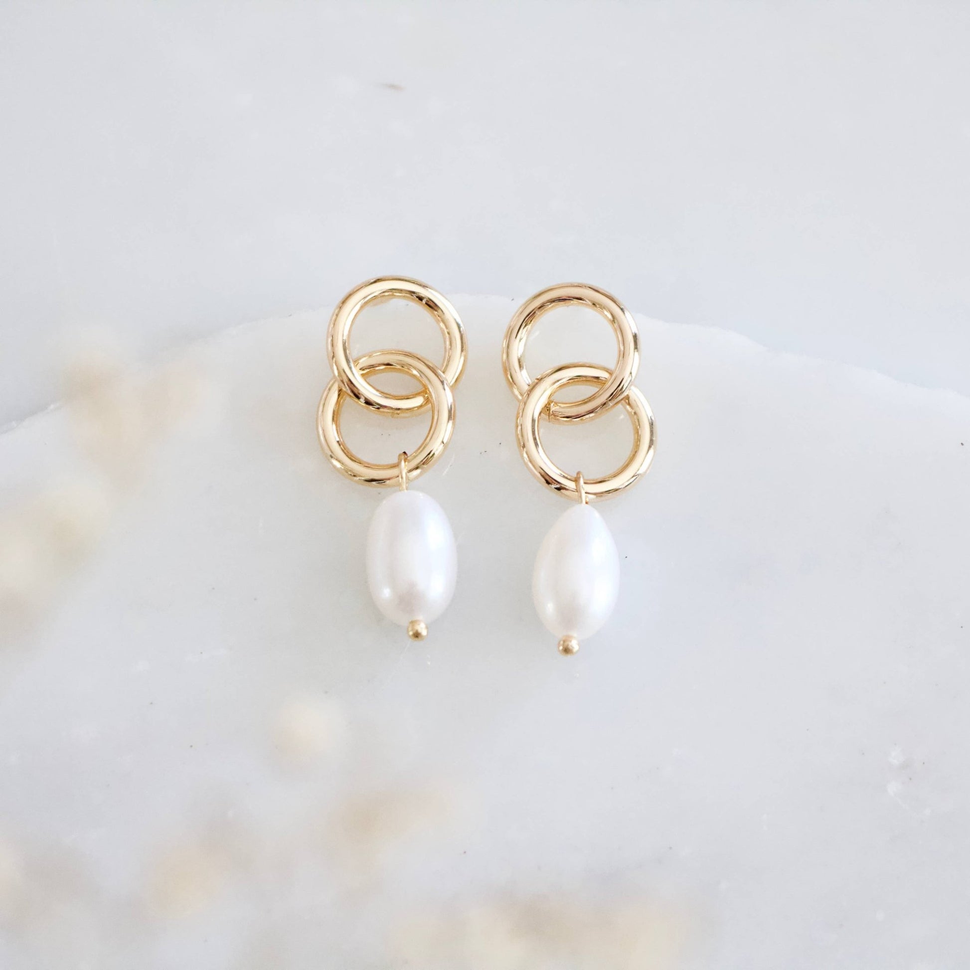 Pearl Infinity Earrings - Purpose + Passion Boutique