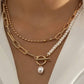 Pearl Mix Double Layer Toggle Necklace - Purpose + Passion Boutique