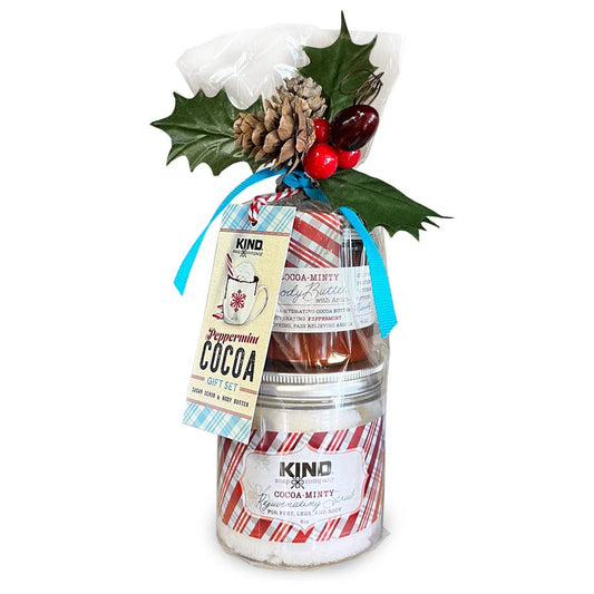 Peppermint Hot Cocoa Body Creme & Scrub Set - Purpose + Passion Boutique