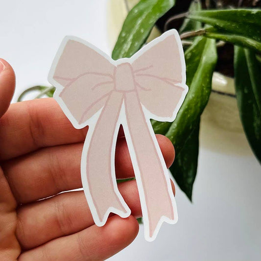 Pink Bow Sticker, Vinyl Sticker - Purpose + Passion Boutique