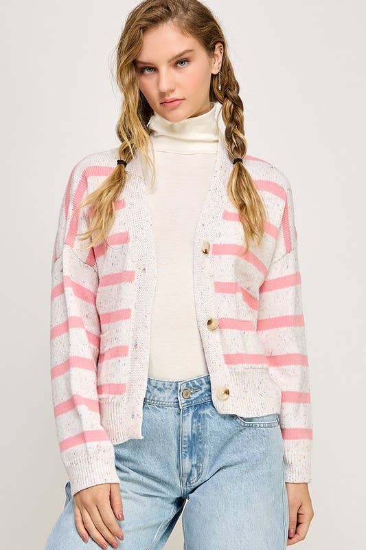 Pink Cozy Striped Pullover - Purpose + Passion Boutique