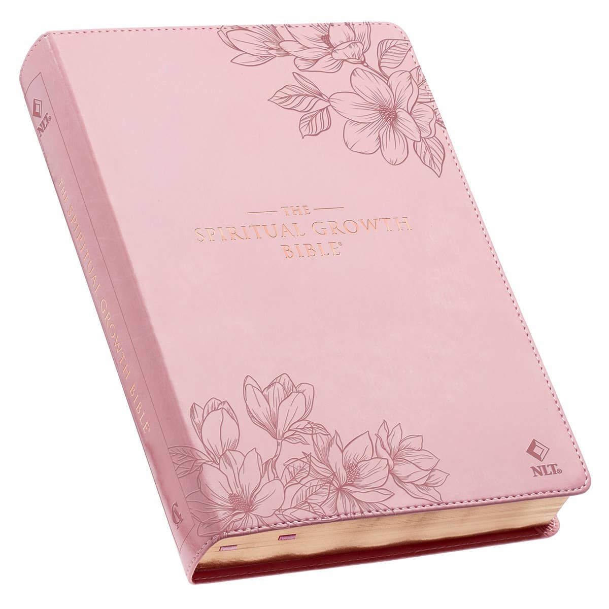 Pink Floral Spiritual Growth Bible NLT - Purpose + Passion Boutique