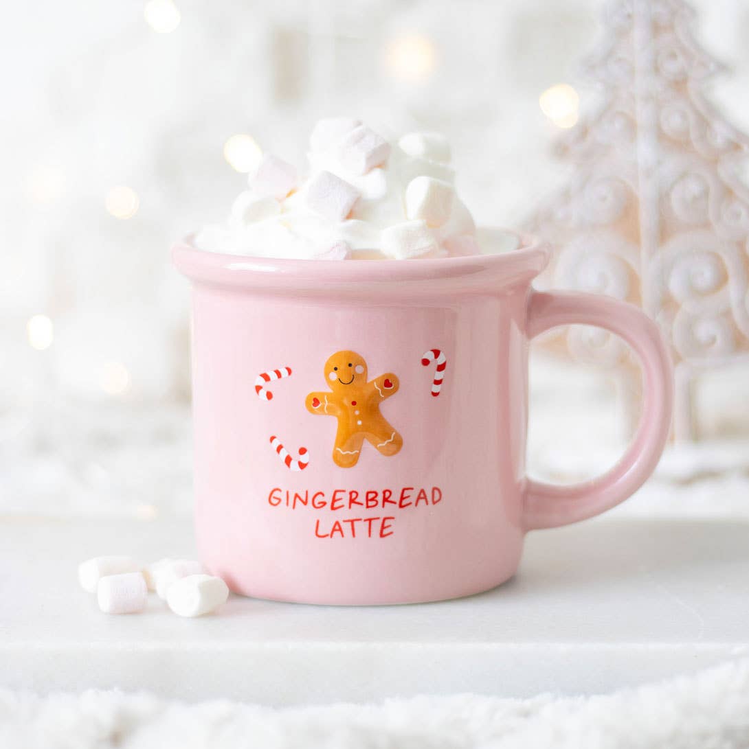 Pink Gingerbread Latte Christmas Mug - Purpose + Passion Boutique